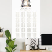 Trouwboog 20 Tafel Trouwstoelindeling Poster (Thuiskantoor)