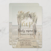Trouwboog Bloemstuk RSVP Kaart (Voorkant / Achterkant)