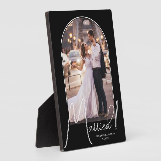 Trouwboog Foto Zwart Fotoplaat (Zijkant)