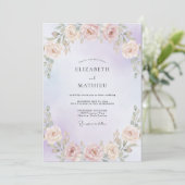 Trouwboog met Maagdenpalm Roze Kaart (Staand voorkant)