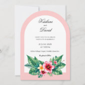 Trouwboog met paar portret kaart (Voorkant)