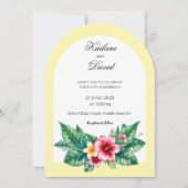 Trouwboog met paar portret kaart (Voorkant)