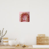 Trouwboog Roze Rozen Witte Duiven 🌸🕊️💖✨ Poster (Keuken)