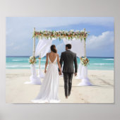 Trouwboog Strand Aangepaste Fotografie Achtergrond Poster (Voorkant)