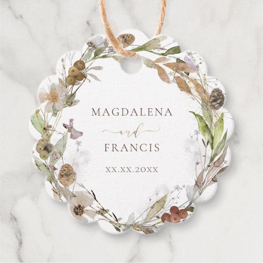 trouwboor herfst bedankjes labels (Voorkant)