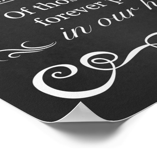 Trouwbord – Aandenken uit liefde Krijtbord Bord Poster (Hoek)