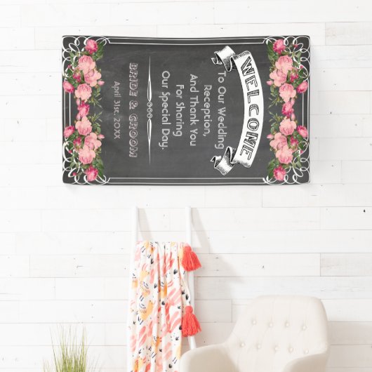 trouwbord banner, bord voor bruiloft spandoek