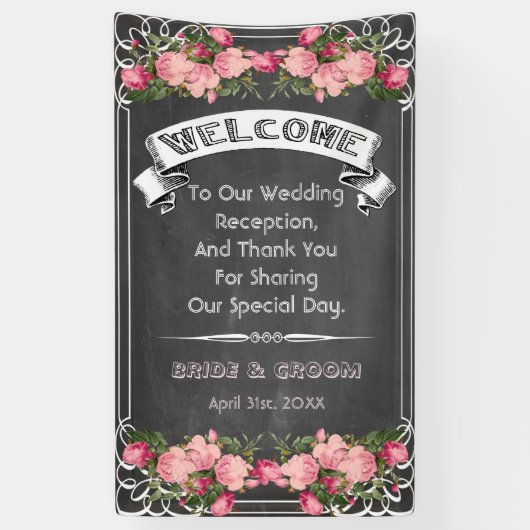 trouwbord banner, bord voor bruiloft spandoek