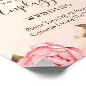 Trouwbord 'Blush Goud Unplugged' Poster (Hoek)