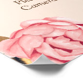 Trouwbord 'Blush Goud Unplugged' Poster (Hoek)