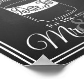 Trouwbord "Datum pot gast boek" bord schoolbord Poster (Hoek)