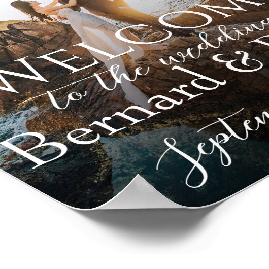 Trouwbord Foto: Personaliseer uw droomhuwelijk Poster (Hoek)