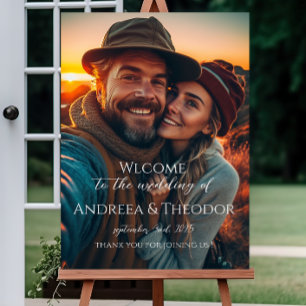 Trouwbord Foto: Personaliseer uw droomhuwelijk Poster