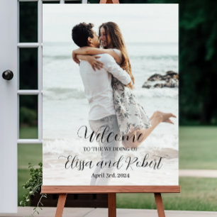 Trouwbord Foto: Personaliseer uw droomhuwelijk Poster