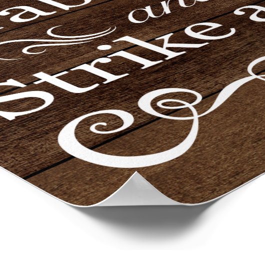 Trouwbord – Fotohokje Rustic Trouwbord Poster (Hoek)