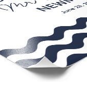 trouwbord, gloedstokken, bruiloft, zeemijlstaart foto afdruk (Hoek)