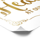 trouwbord, hemel bij bruiloft, goud foto afdruk (Hoek)