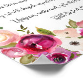 Trouwbord 'In Loving Memory' Aquarel Bloemen Poster (Hoek)