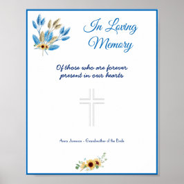 Trouwbord 'In Loving Memory' Poster