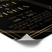 Trouwbord 'Klassiek Gouden Oude Trouwadviezen & We Poster (Hoek)