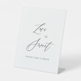 Trouwbord 'Liefde is Zoet' | Dessert Tafel Top Reclamebord Met Voetstuk