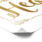 trouwbord, liefdevol geheugen bruiloft, goud foto afdruk (Hoek)