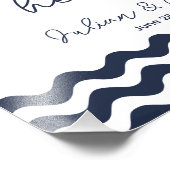 trouwbord, liefdevol geheugen bruiloft, marine nau foto afdruk (Hoek)