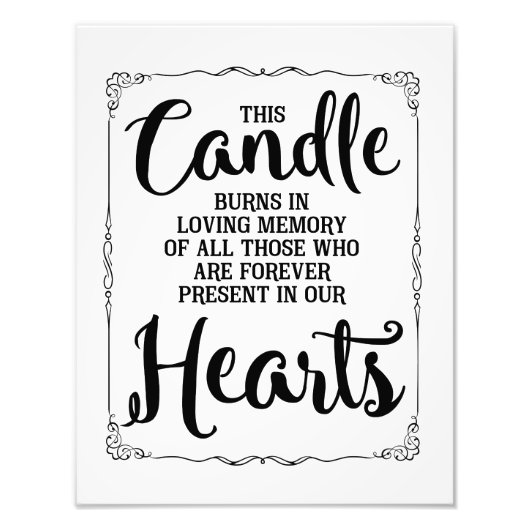 trouwbord, liefdevol geheugen bruiloft, papier foto afdruk (Voorkant)