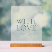 Trouwbord 'Met Liefde' van Acryl Bord (Neutraal)