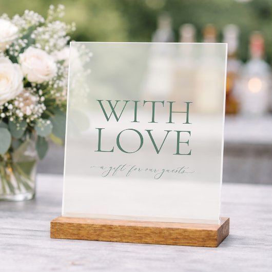 Trouwbord 'Met Liefde' van Acryl Bord