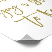 Trouwbord met rustieke handlettering Vind je stoel Poster (Hoek)