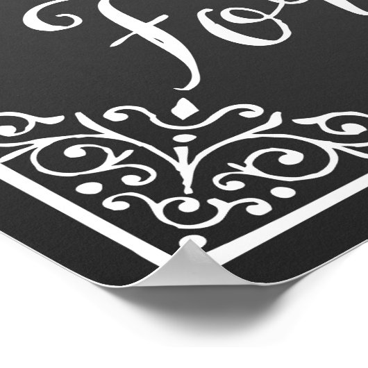 trouwbord "Om van deze dag te hebben en te houden" Poster (Hoek)