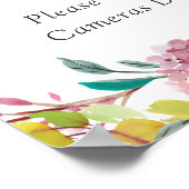 Trouwbord 'Pastel Bloemen Unplugged' Poster (Hoek)