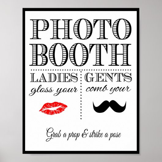 Trouwbord Photobooth Poster (Voorkant)
