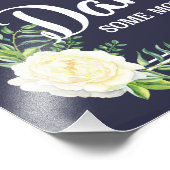 trouwbord, teenslippers, bruiloft, bloemetool roos foto afdruk (Hoek)