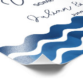 trouwbord, teenslippers, bruiloft, zeemacht foto afdruk (Hoek)