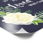 trouwbord, teken alsjeblieft een hart, floreel roo foto afdruk (Hoek)