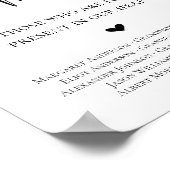 Trouwbord 'Ter liefdevolle herinnering' Poster (Hoek)