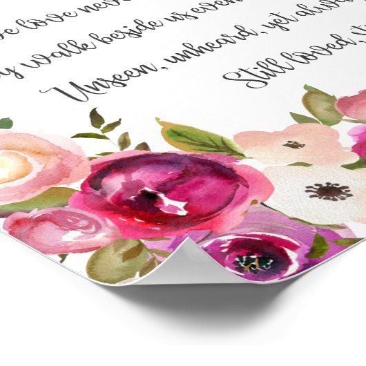 Trouwbord 'Ter liefdevolle herinnering' Waterverf Poster (Hoek)