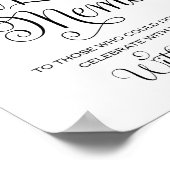 Trouwbord - Ter nagedachtenis aan Poster (Hoek)