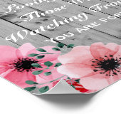 Trouwbord 'Ter nagedachtenis aan' | Roestig hout b Poster (Hoek)