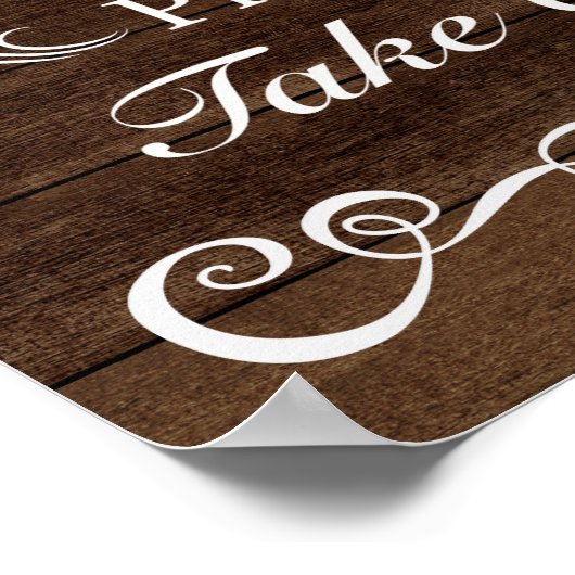 Trouwbord – Trouwprogramma Rustic Trouwbord Poster (Hoek)