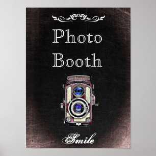 Trouwbord voor fotohokje, krijtbord stijl poster