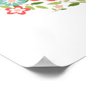 trouwbord voor gastboek | Floral | Bothandel Poster (Hoek)