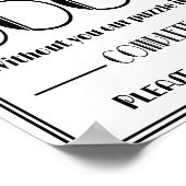 "trouwbord voor "Meld alsjeblieft onze gastpuzzel Poster (Hoek)