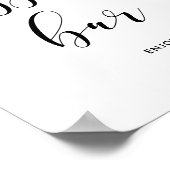 trouwbord voor tafelstaaf poster (Hoek)