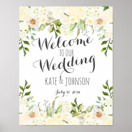 Trouwbord, welkom,  feest, poster, banner poster