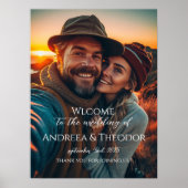 Trouwbordfoto: Personaliseer uw droomhuwelijk Poster (Voorkant)