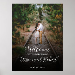 Trouwbordfoto: Personaliseer uw droomhuwelijk Poster