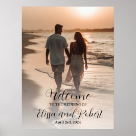 Trouwbordfoto: Personaliseer uw droomhuwelijk Poster
